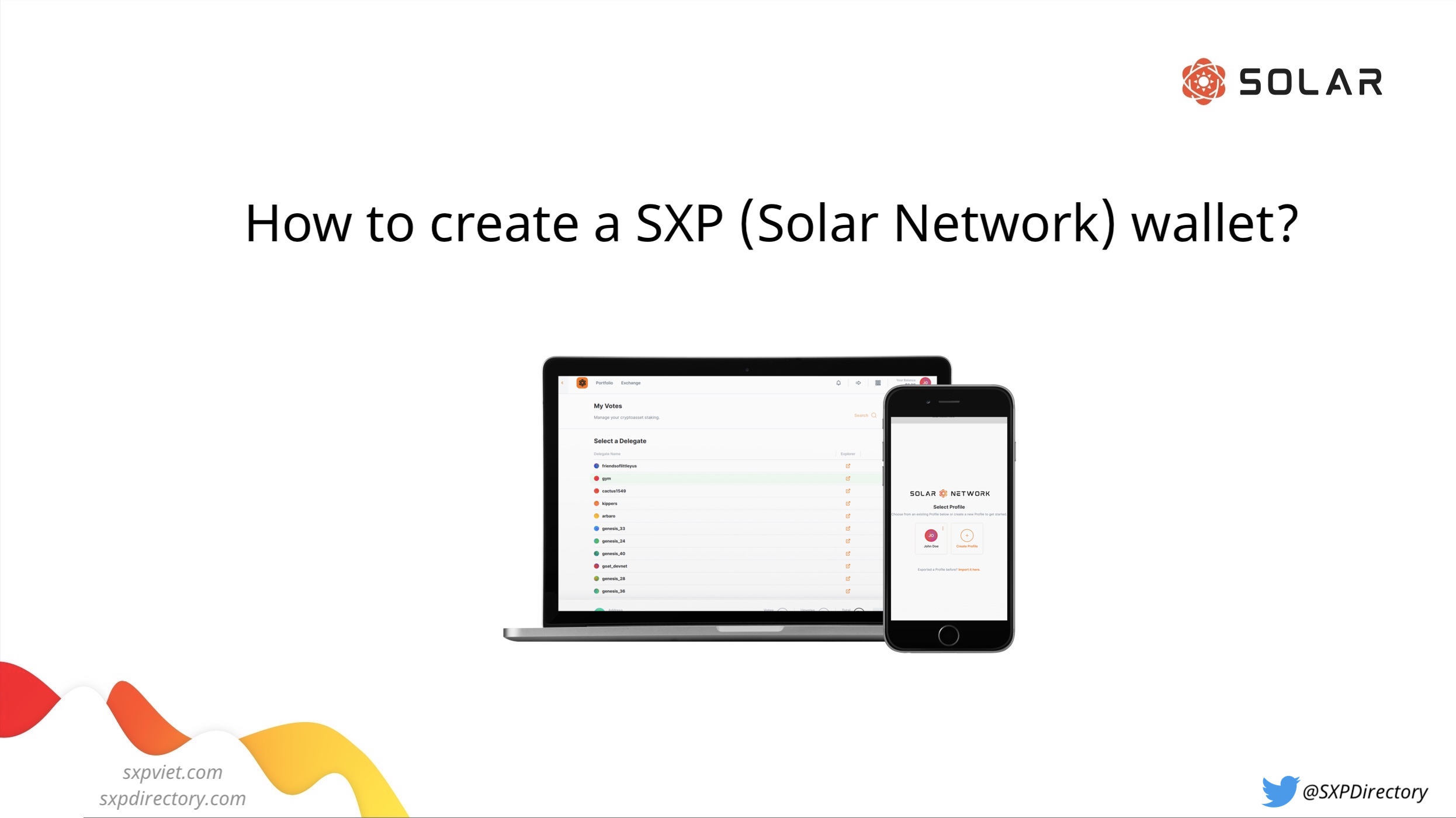 Tạo ví SXP (SolarNetwork) dễ dàng